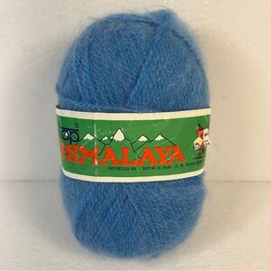 Rare Vintage Himalaya Yarn Skein Soft Blue Acrylic Made in Spain Retro Knit